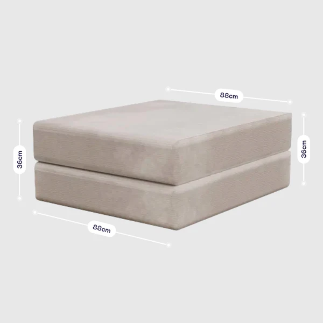 Chaise / Footrest Bloom Sofa Bed Boucle Fabric Gray