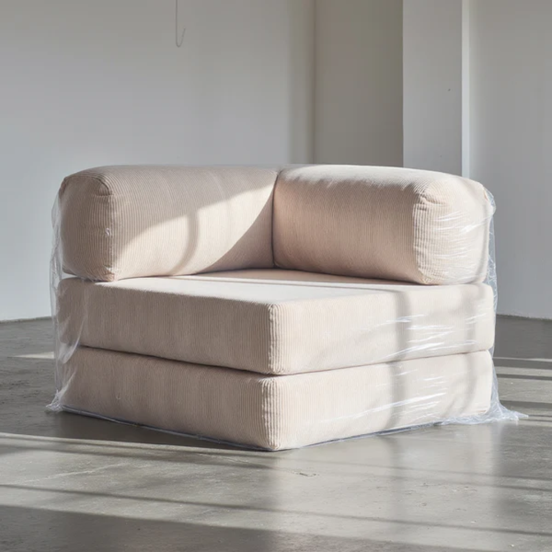 Bloom Sofa Bed Armchair, Boucle Linen Fabric - Sofa in a Box