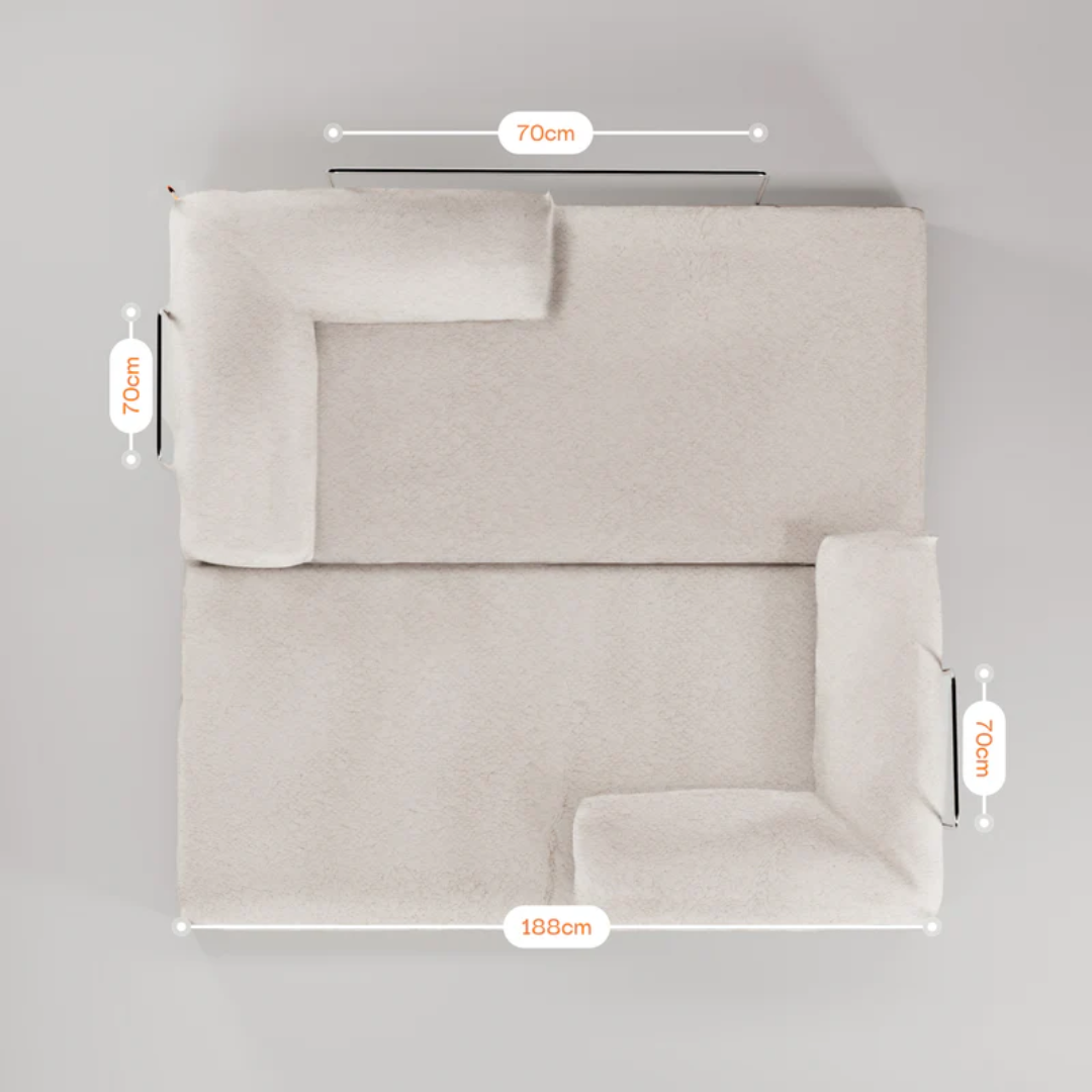 Bloom Sofa Bed Boucle Linen Fabric - Sofa in a Box