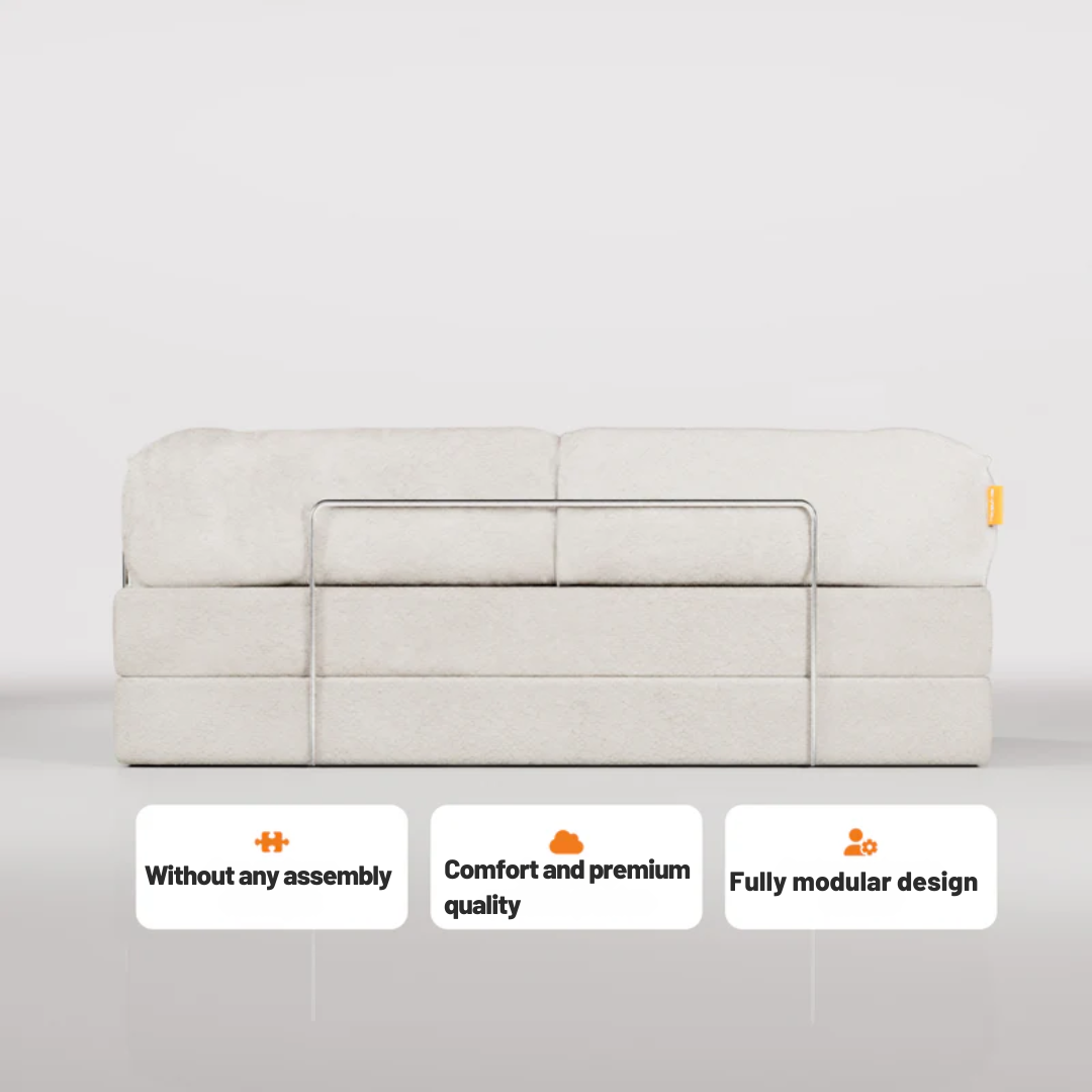 Bloom Sofa Bed Boucle Linen Fabric - Sofa in a Box