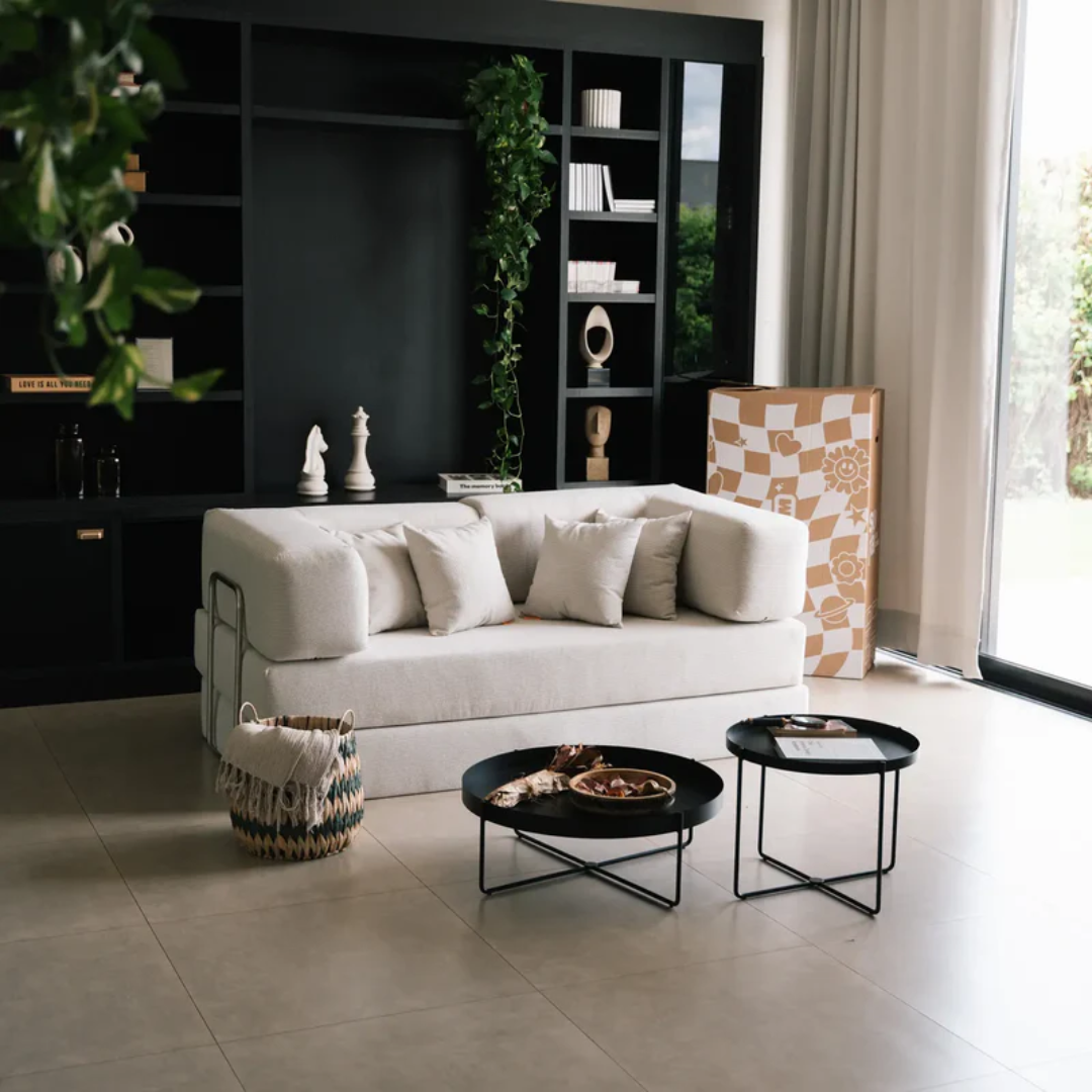 Bloom Sofa Bed Gray Boucle Fabric - Sofa in a Box