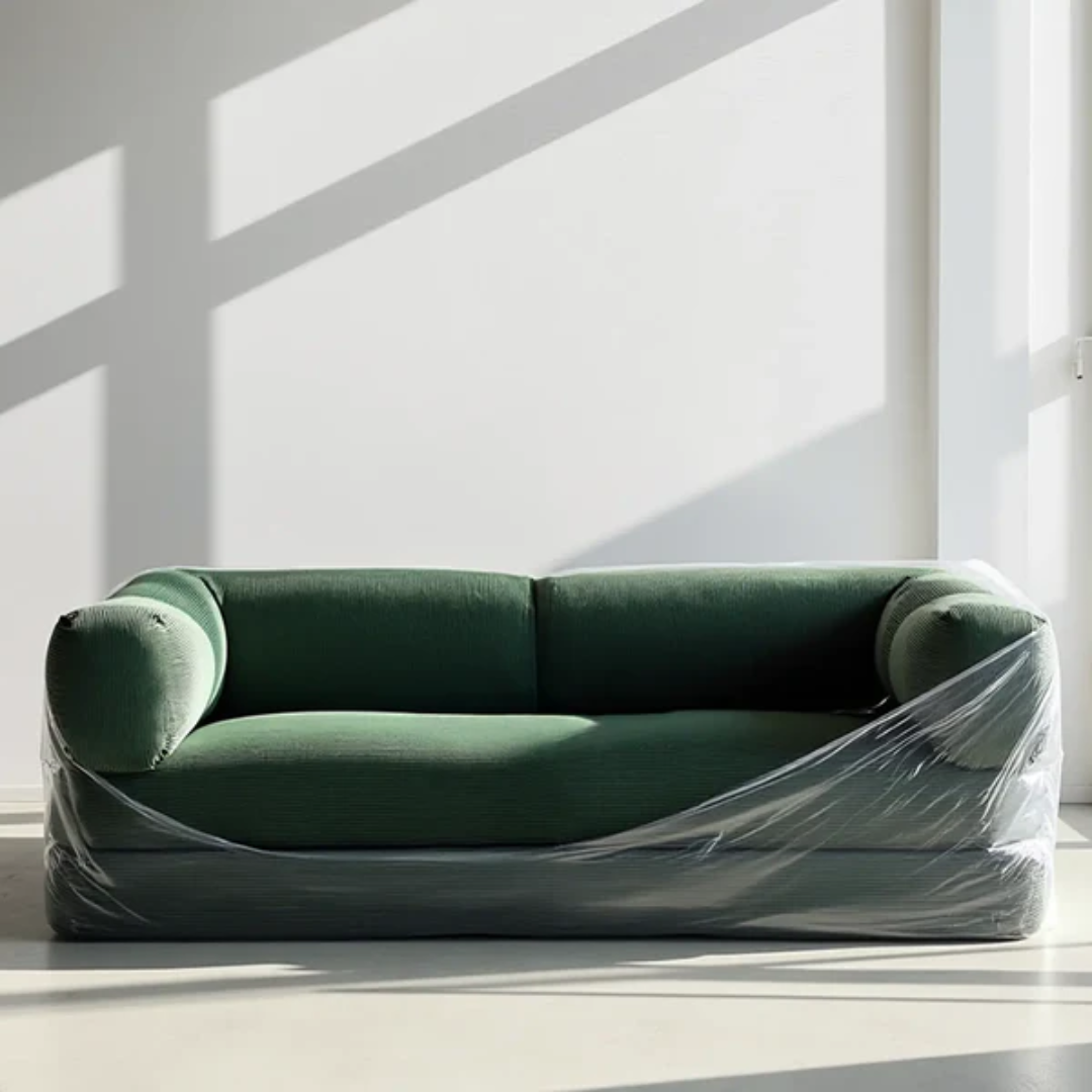 Bloom Sofa Bed in Moss Green Boucle Fabric - Sofa in a Box