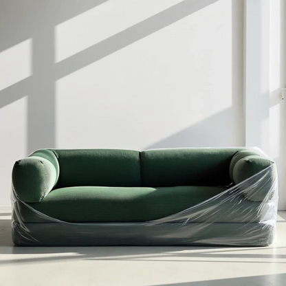 Bloom Sofa Bed in Moss Green Boucle Fabric - Sofa in a Box
