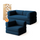 Bloom Sofa Bed - Sofa in a Box + Bloom Armchair in Blue Boucle Fabric