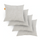 Set of 4 Bouclé Fabric Pillows - Linen Color - 45x45cm