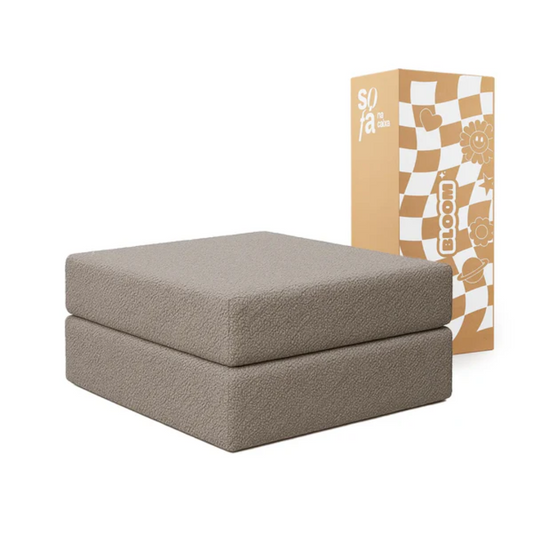 Chaise / Footrest Bloom Sofa Bed Boucle Fabric Gray