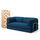 Bloom Sofa Bed Navy Blue Boucle Fabric - Sofa in a Box