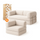 Bloom Sofa Bed - Sofa in a Box + Bloom Armchair in Boucle Linen Fabric
