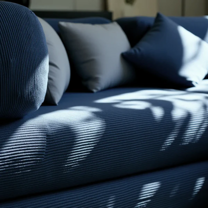Bloom Sofa Bed Navy Blue Boucle Fabric - Sofa in a Box