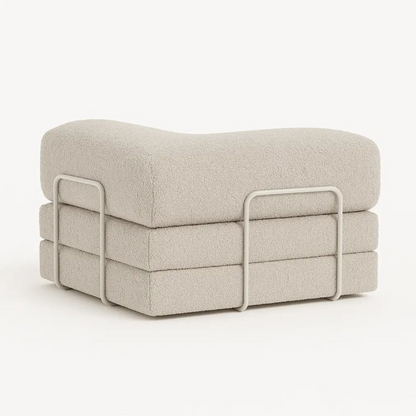 Bloom Sofa Bed - Sofa in a Box + Bloom Armchair in Boucle Linen Fabric