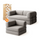 Bloom Sofa Bed - Sofa in a Box + Bloom Armchair in Gray Boucle Fabric