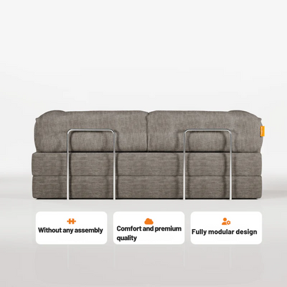 Bloom Sofa Bed Gray Boucle Fabric - Sofa in a Box
