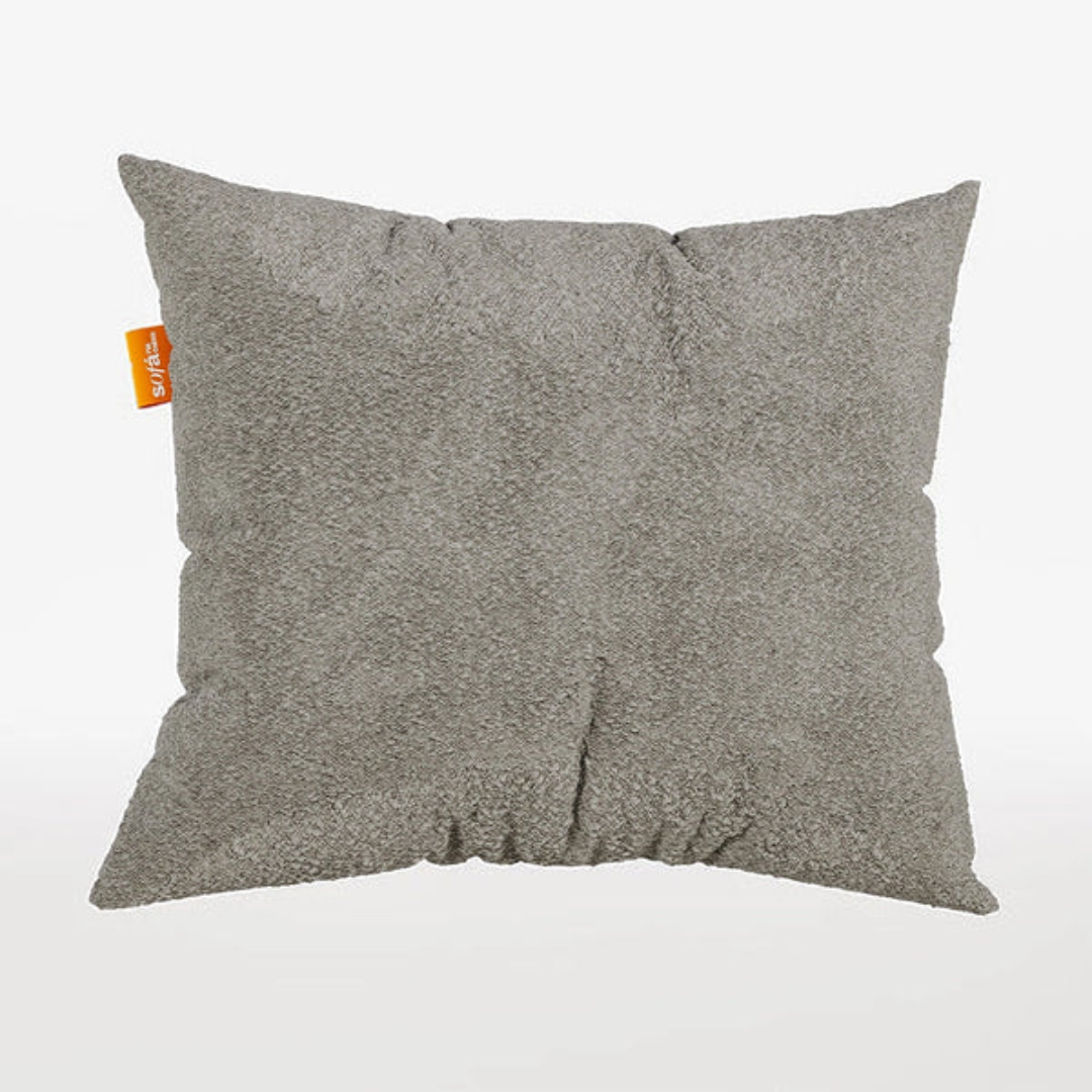 Bouclé Fabric Cushion - Gray - 45x45cm
