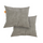 Set of 2 Bouclé Fabric Cushions - Gray - 45x45cm