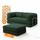 Sofa Bed - Sofa in a Box + Footrest in Moss Green Boucle Fabric